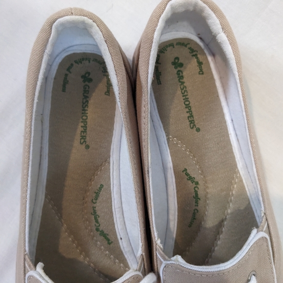 Grasshoppers Tan and White Boat Shoe Loafers Size 7 - Picture 5 of 11